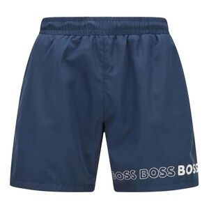 BOSS Dolphin Swim Shorts Men Size L Straight Leg Logo